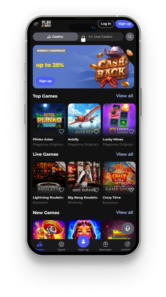 Playjonny mobile app